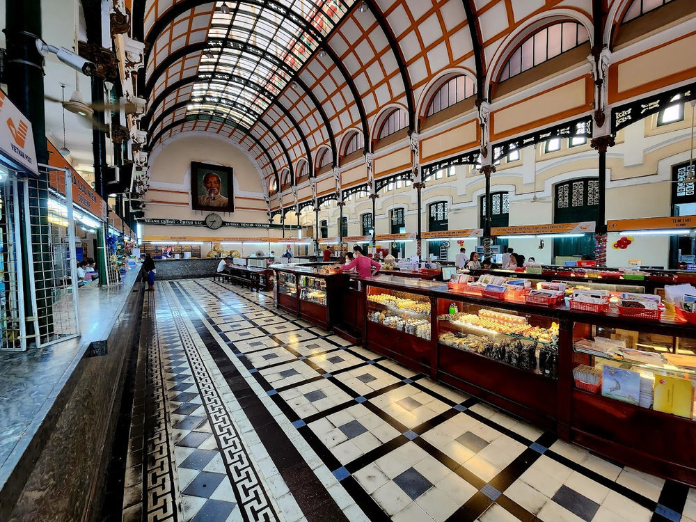 Inside, the historic ambiance and classic postal counters create a charming old-world charm